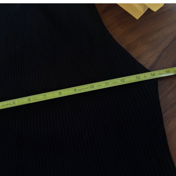 Alice + Olivia Brooklynne Black Ribbed Turtleneck Midi Dress Sleeveless Bodycon - Picture 13 of 13